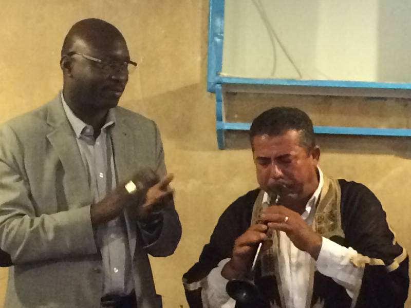A Dembele with Musician - Sfax Medina